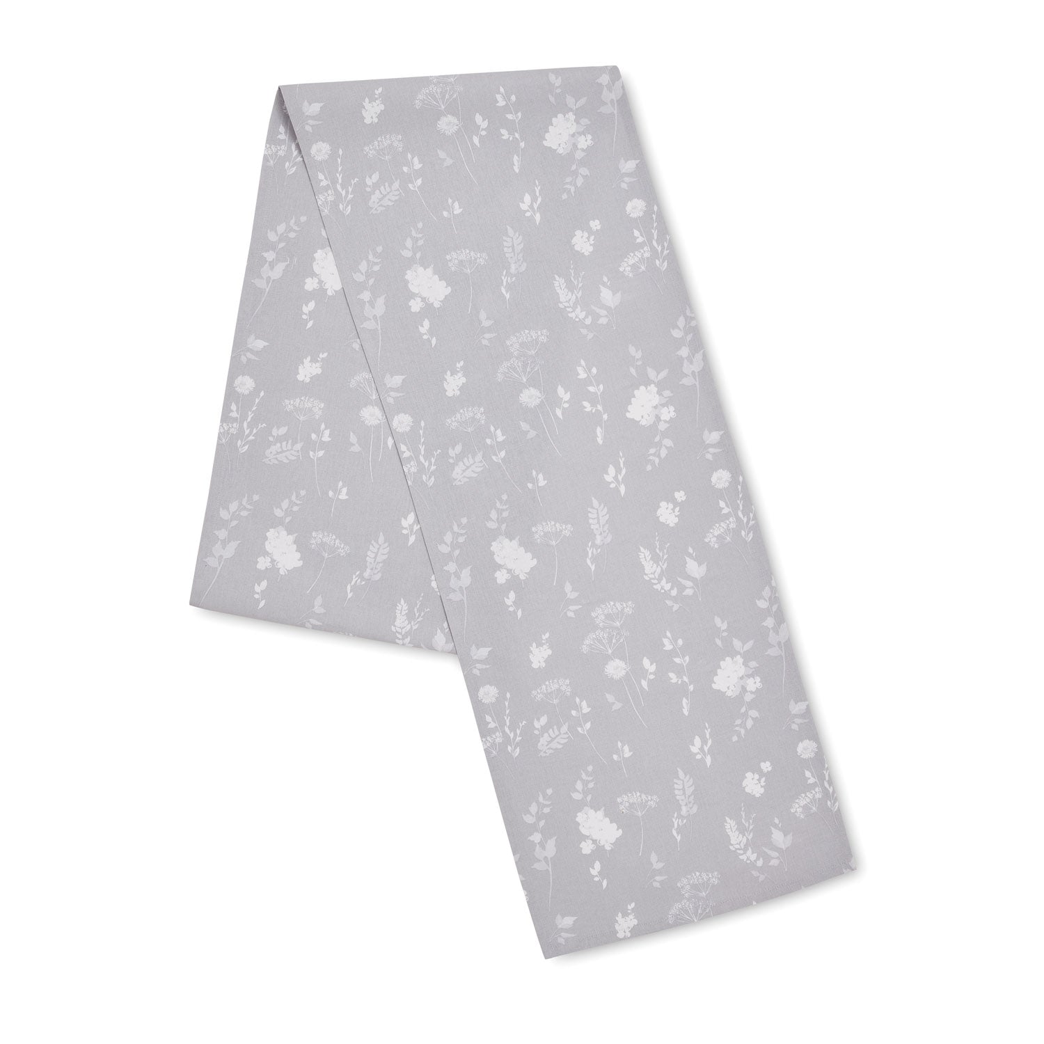 Catherine Lansfield Dining Meadowsweet Floral Table Runner - White / Grey 1 Shaws Department Stores