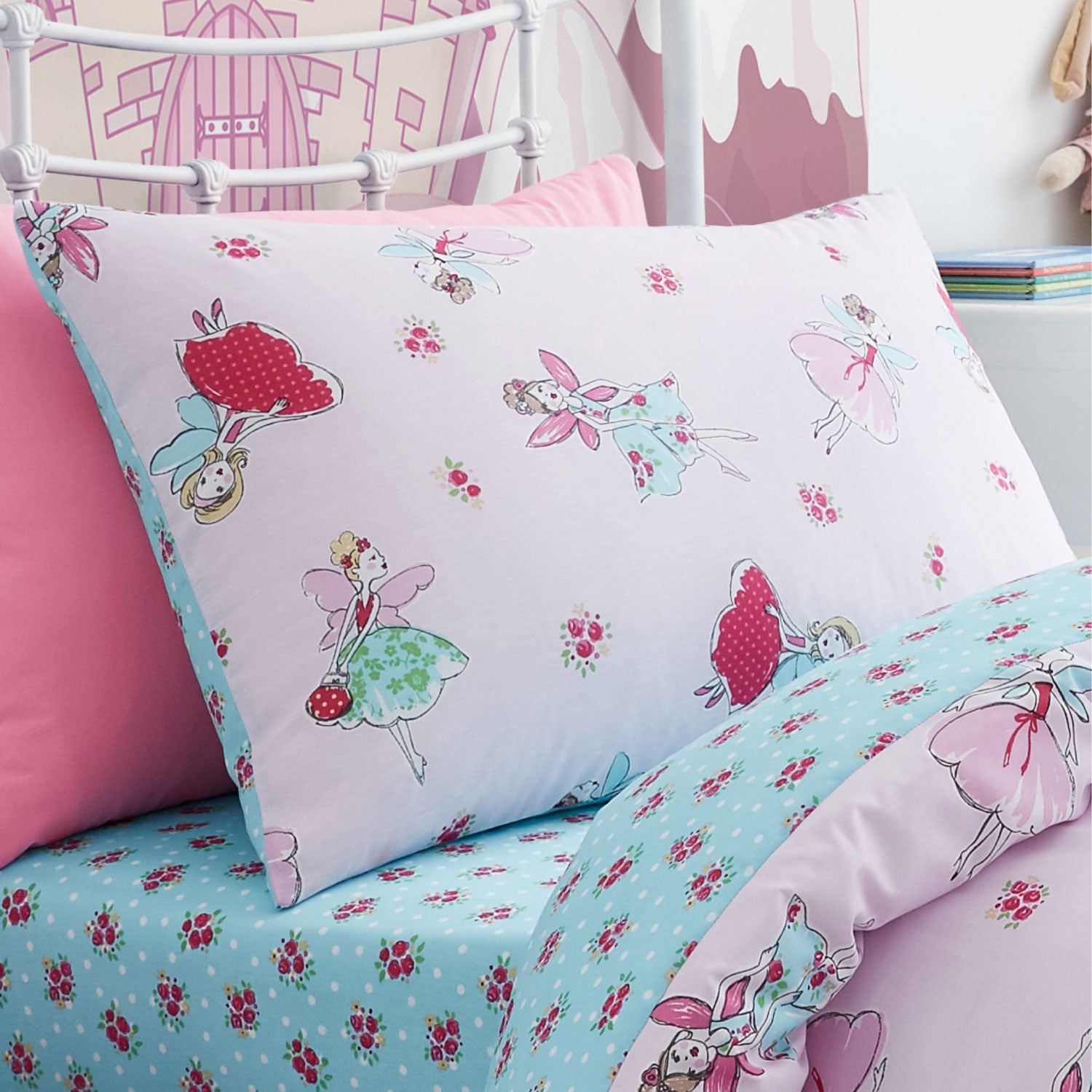  Catherine Lansfield Fairies Duvet Cover Set - Pink 2 Shaws Department Stores