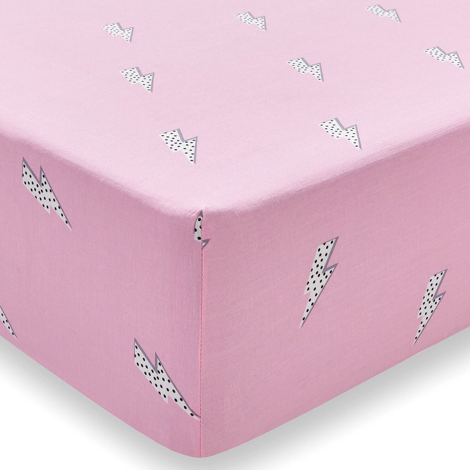 Sassy B Lip Service Fitted Sheet - Pink 3 Shaws Department Stores