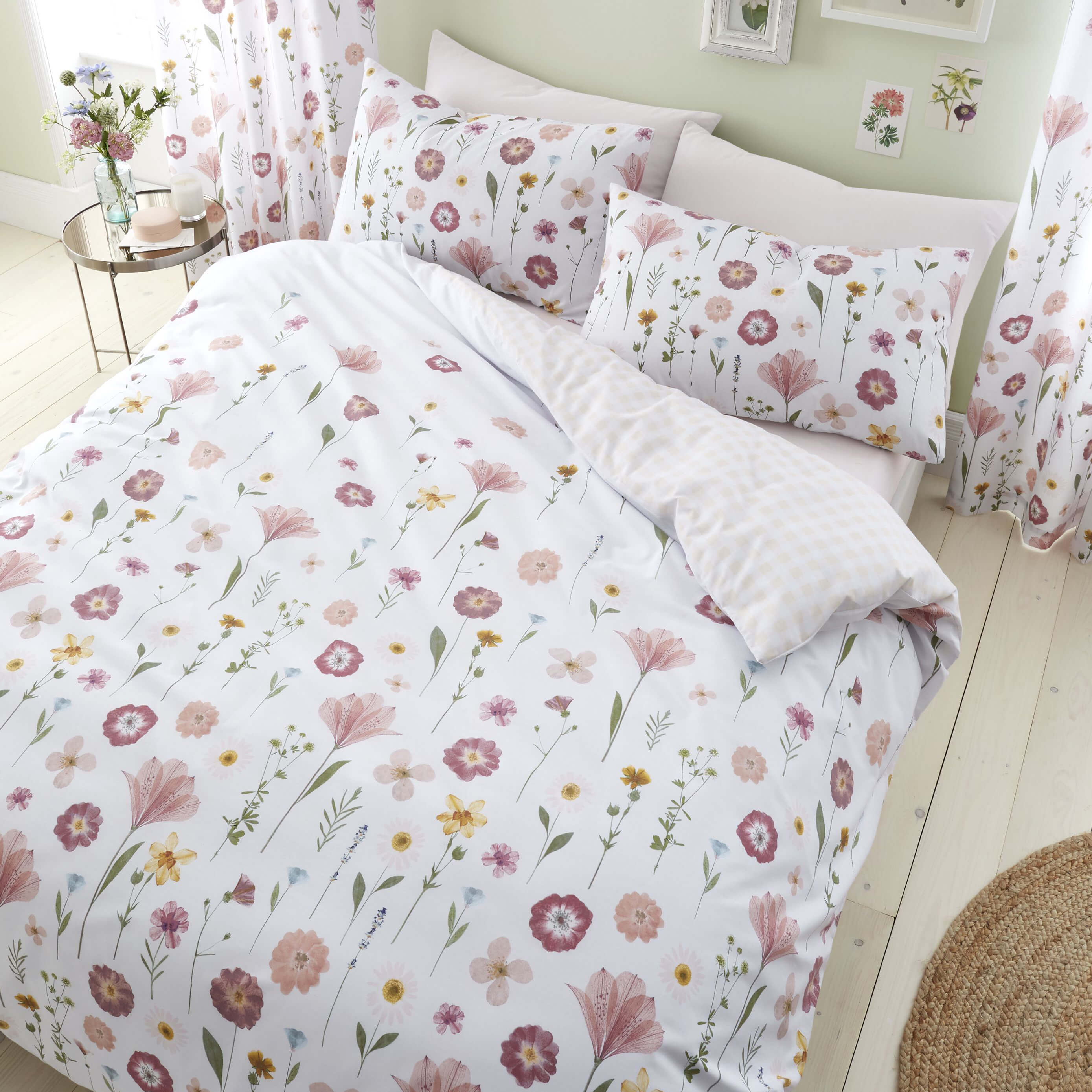  Catherine Lansfield Wild Flowers Easy Care Duvet Cover Set 1 Shaws Department Stores