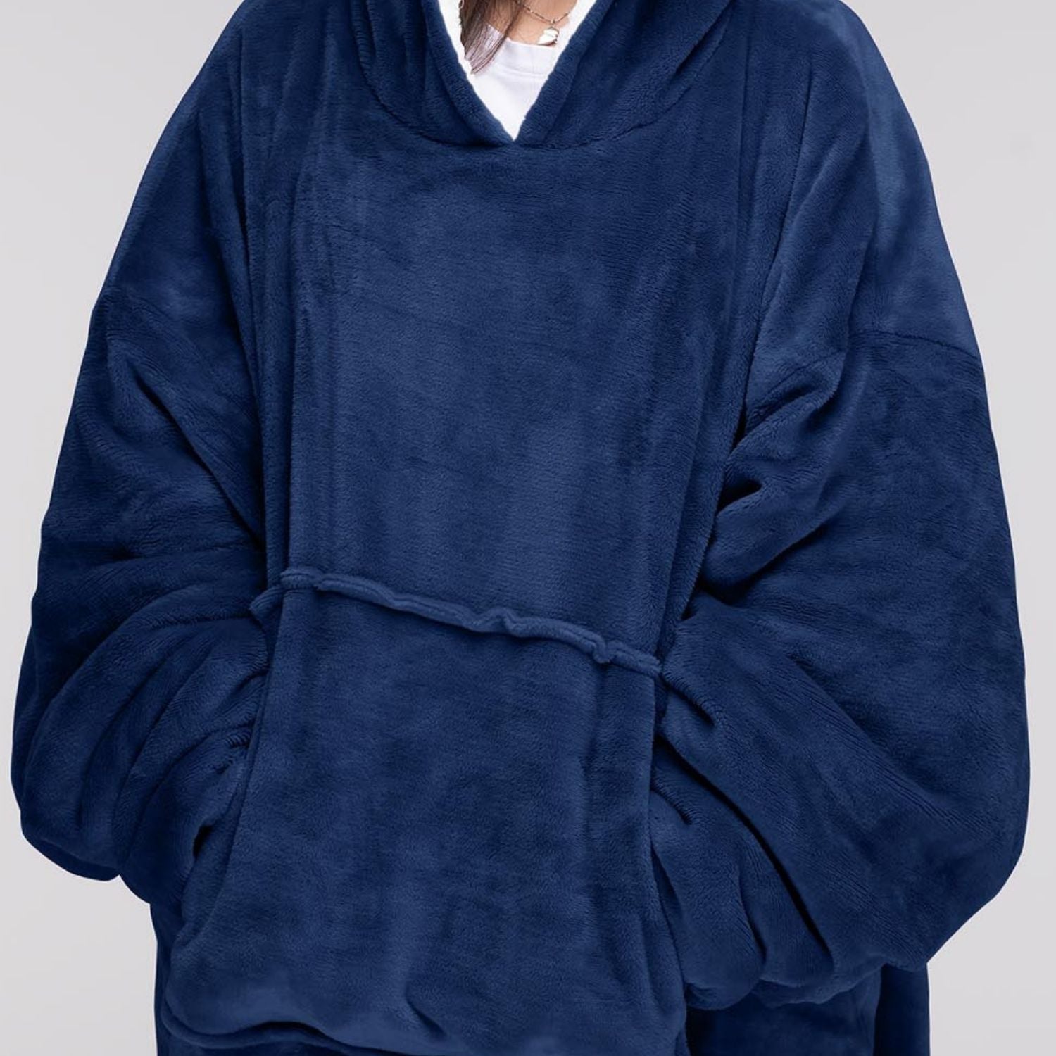 The Home Bedroom Cosy Robe - Navy 3 Shaws Department Stores