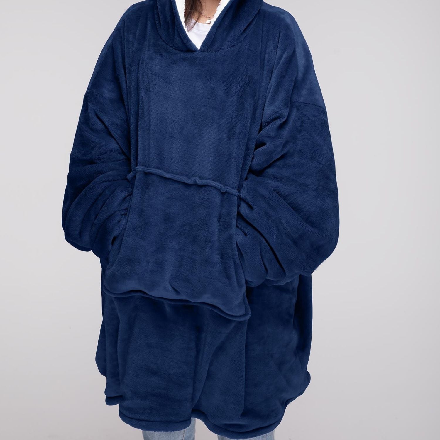 The Home Bedroom Cosy Robe - Navy 2 Shaws Department Stores