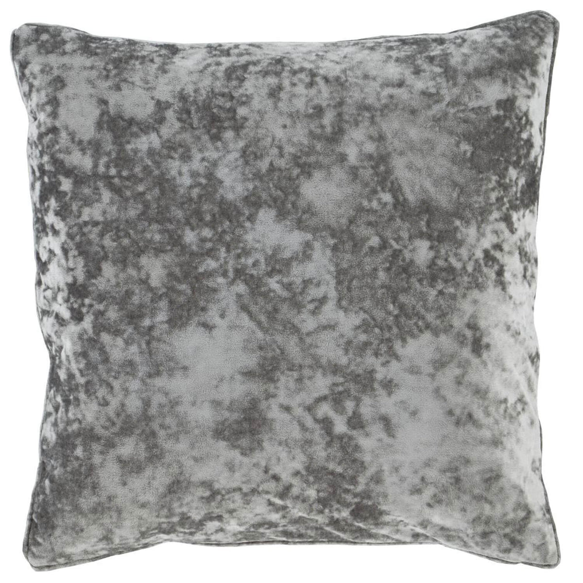 Crushed Velvet Filled Cushion - Silver