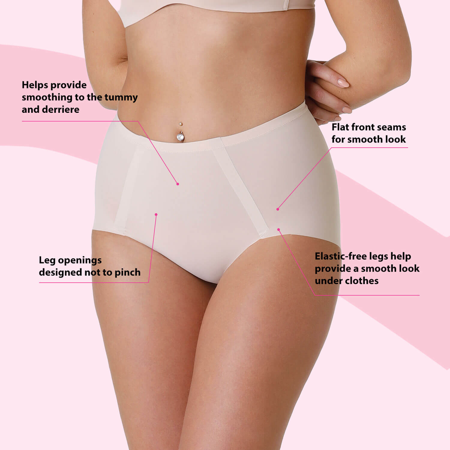 Sleek Smoothers 2 Pack Brief - Nude – Shaws Department Stores