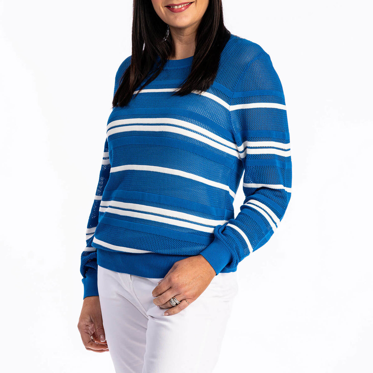 Stripe Airtex Sweater