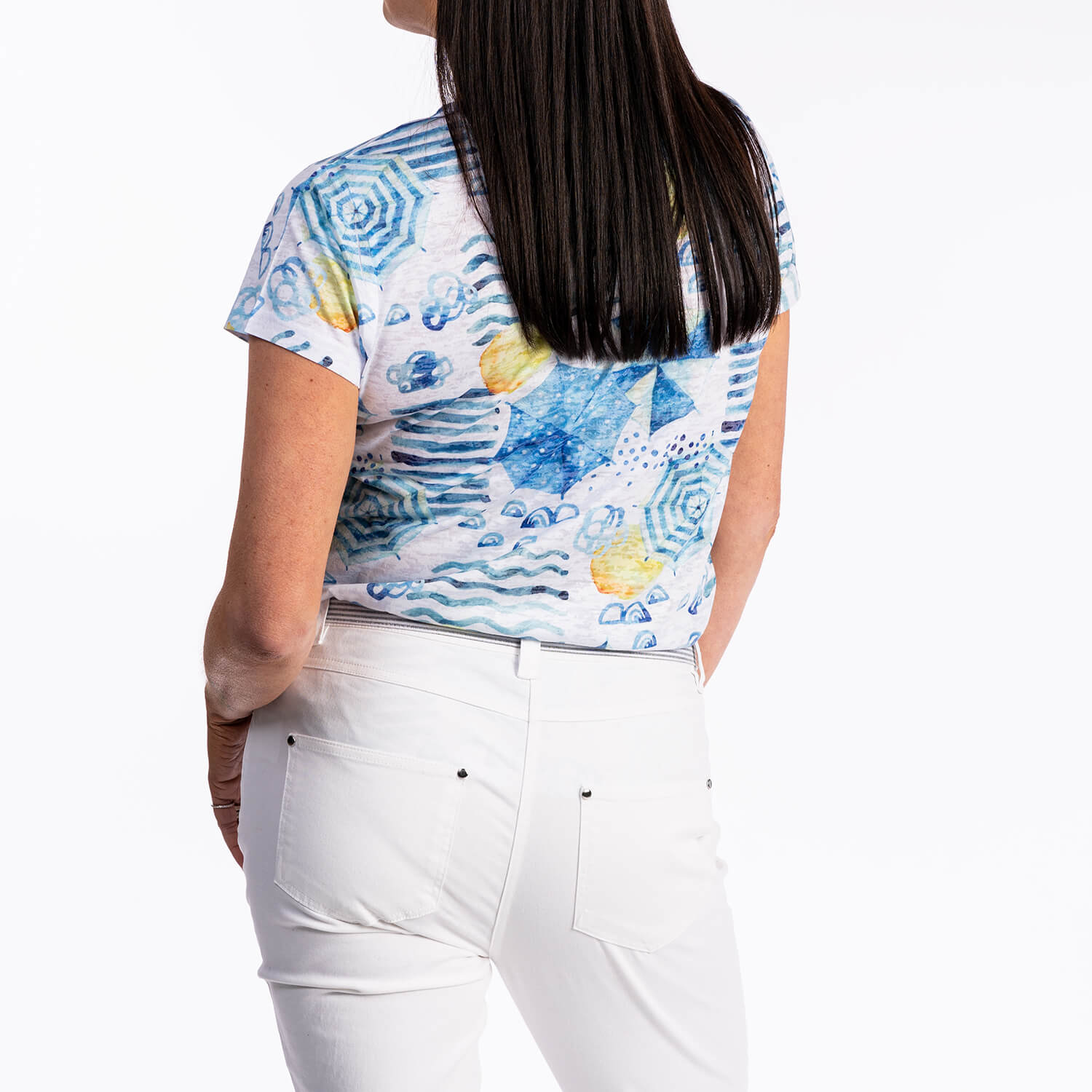 Sublimation Holiday Print Top - Blue