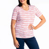 Broken Stripe T-shirt - Pink