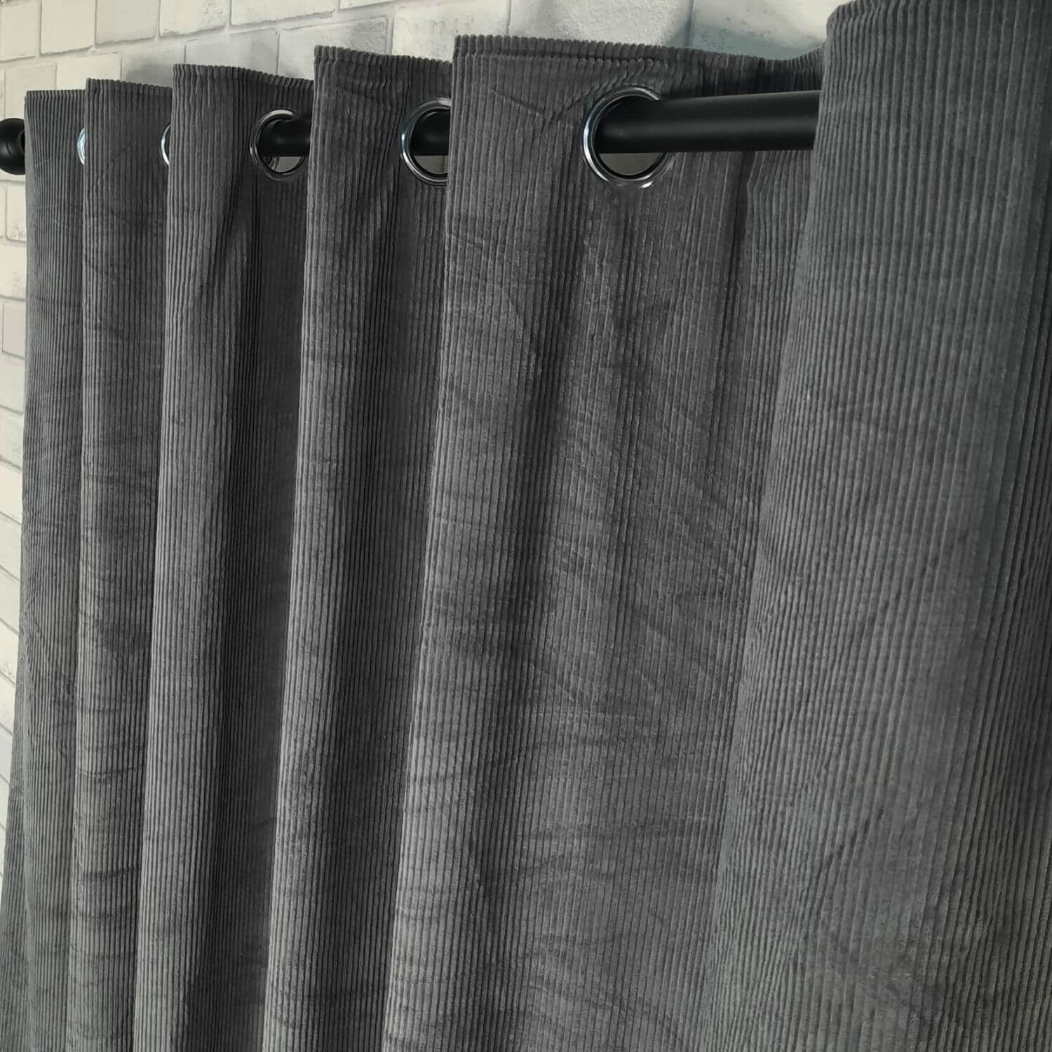 The Home Collection Ribbed Chenille Curtains - 90x90&