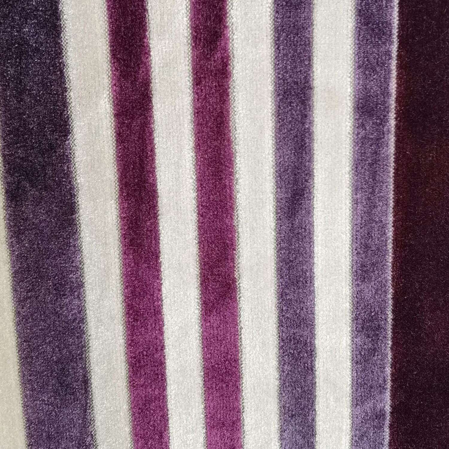 The Home Collection Stripe Velvet Curtains 90&quot; x 90&quot; - Purple 5 Shaws Department Stores