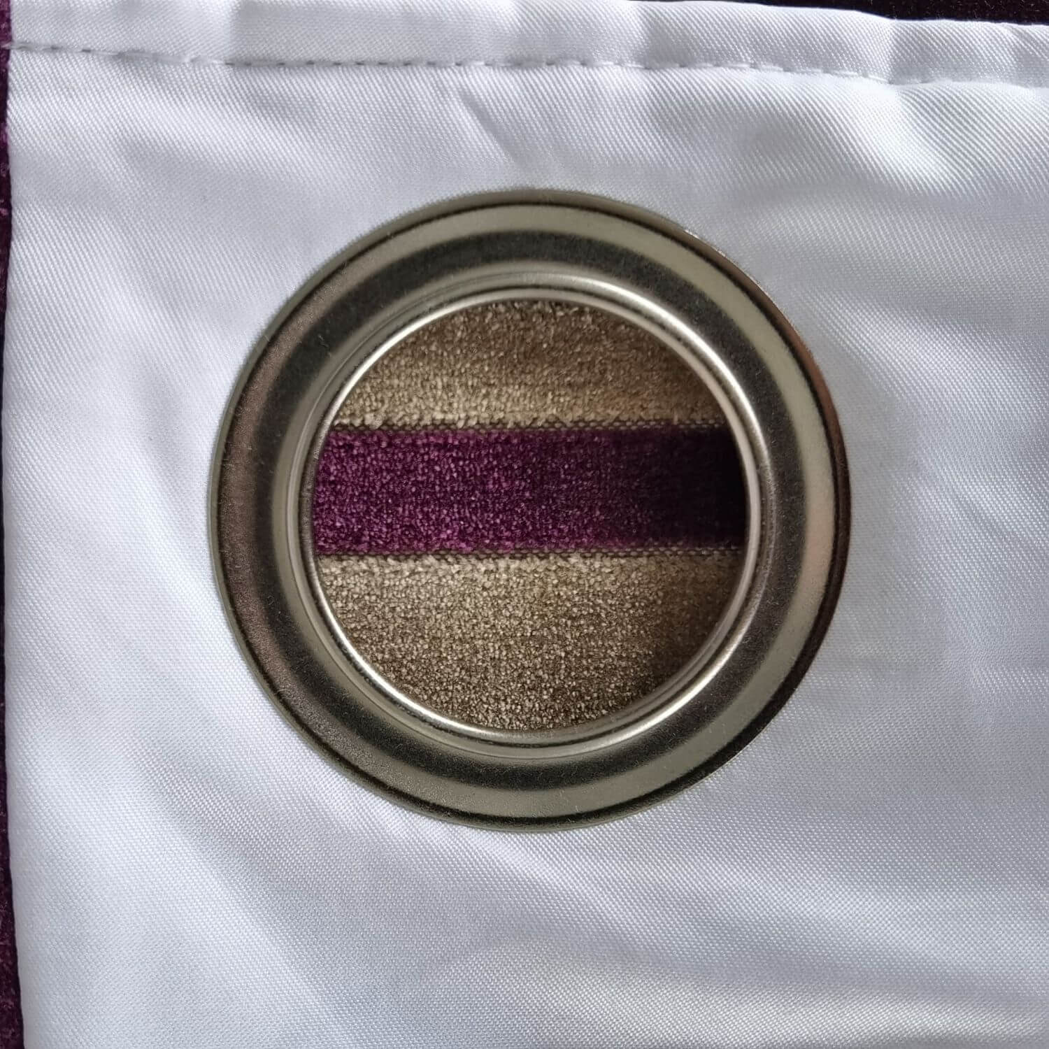 The Home Collection Stripe Velvet Curtains 90&quot; x 90&quot; - Purple 6 Shaws Department Stores