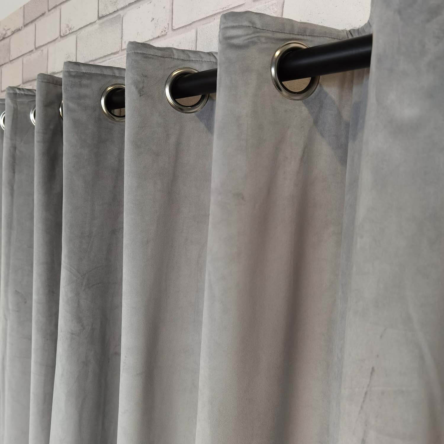The Home Collection Elegance Readymade Interlined Curtains - Grey 3 Shaws Department Stores