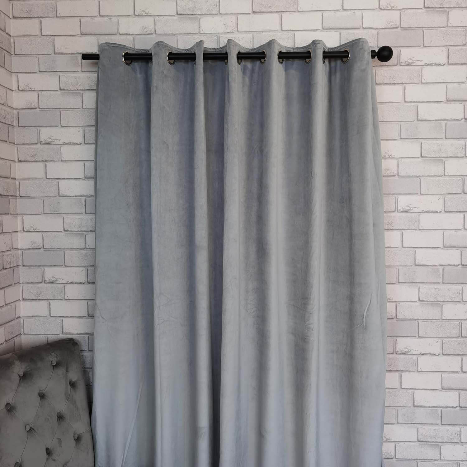 The Home Collection Elegance Readymade Interlined Curtains - Grey 7 Shaws Department Stores