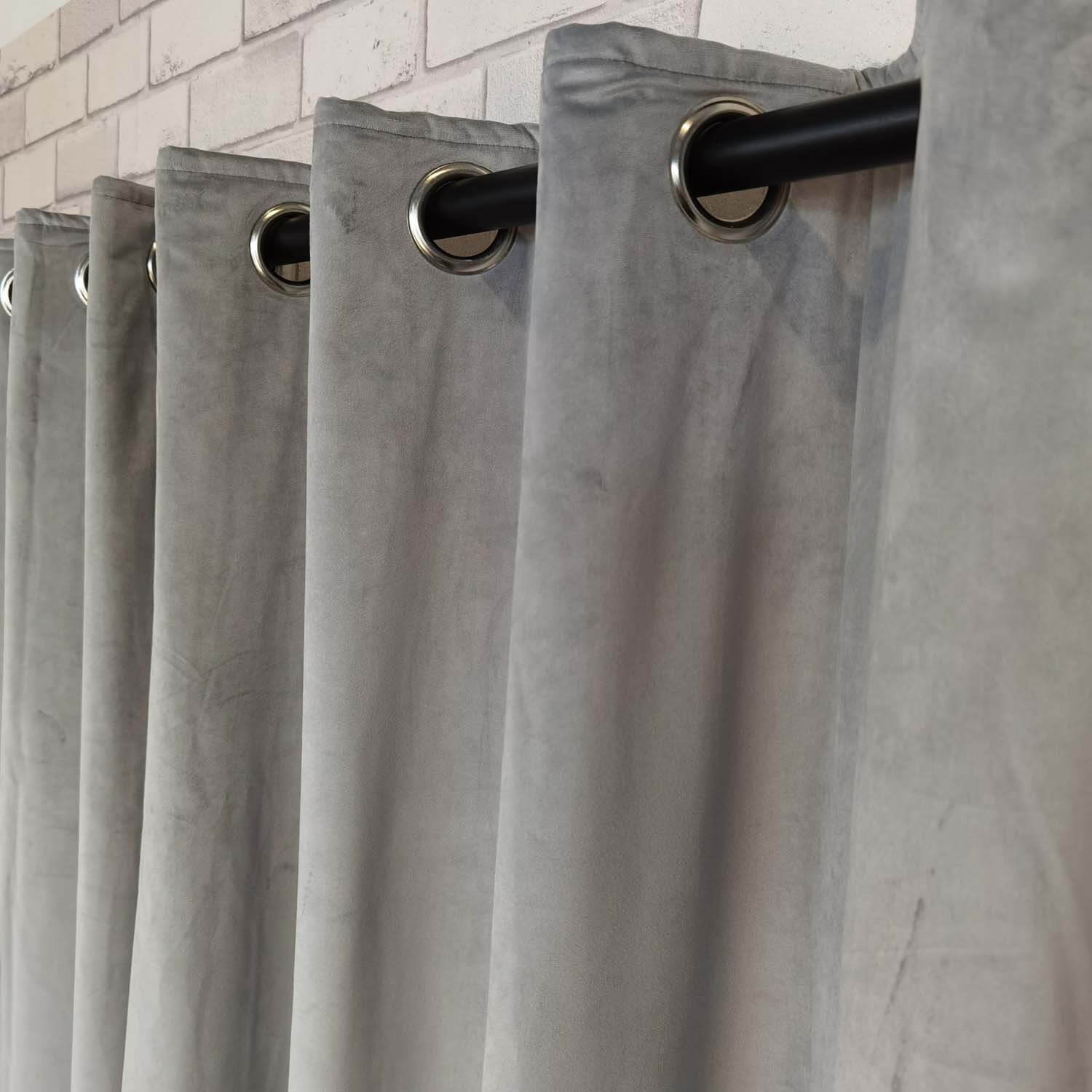 The Home Collection Elegance Readymade Interlined Curtains - Grey 9 Shaws Department Stores