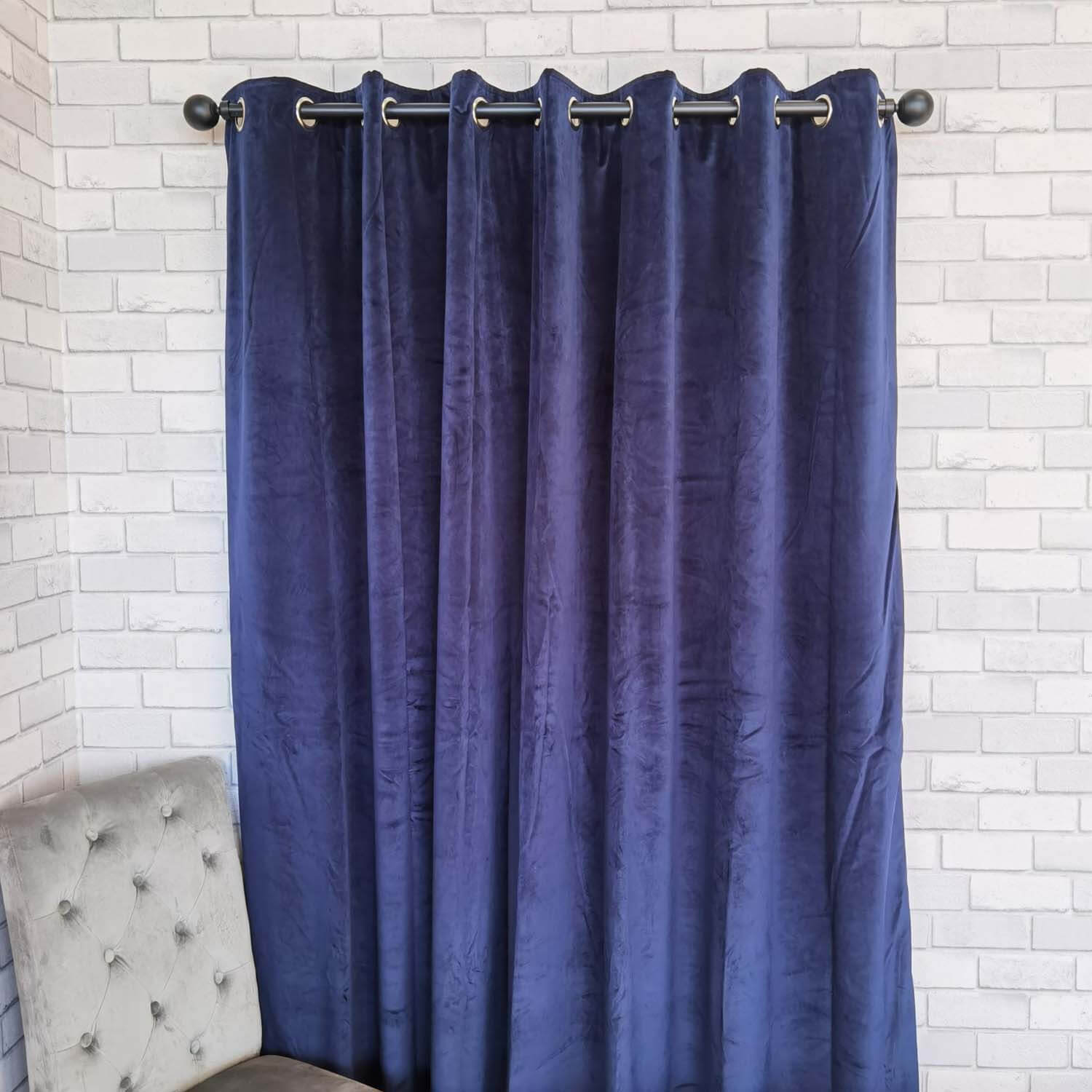 The Home Elegance Readymade Interlined Curtains - Midnight 4 Shaws Department Stores