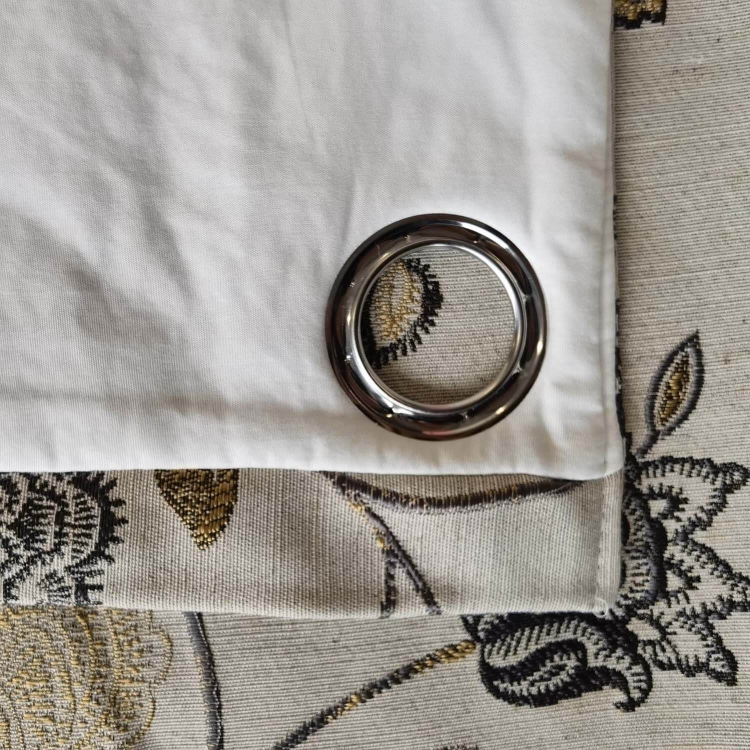 The Home Collection Jacobean Eyelet Readymade Curtains - Ochre 3 Shaws Department Stores