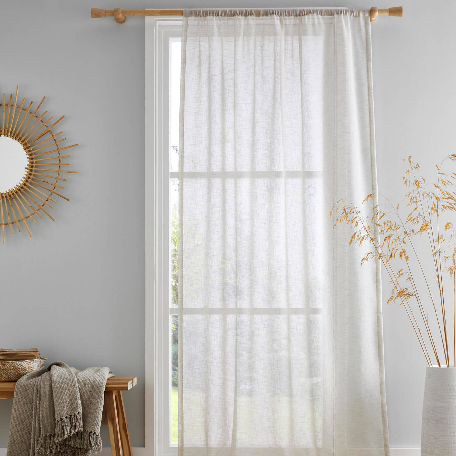 The Home Collection Eco Voile Curtains - 140x137 1 Shaws Department Stores