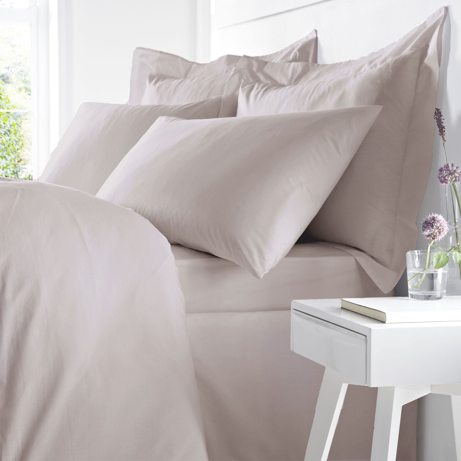 Bianca Fine Linens Egyptian Cotton Standard Pillowcases - Blush Pink 2 Shaws Department Stores