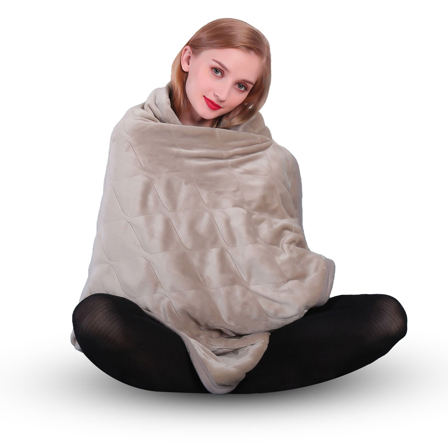 The Home Collection Deluxe Electric Heated Throw - Latte 2 Shaws Department Stores