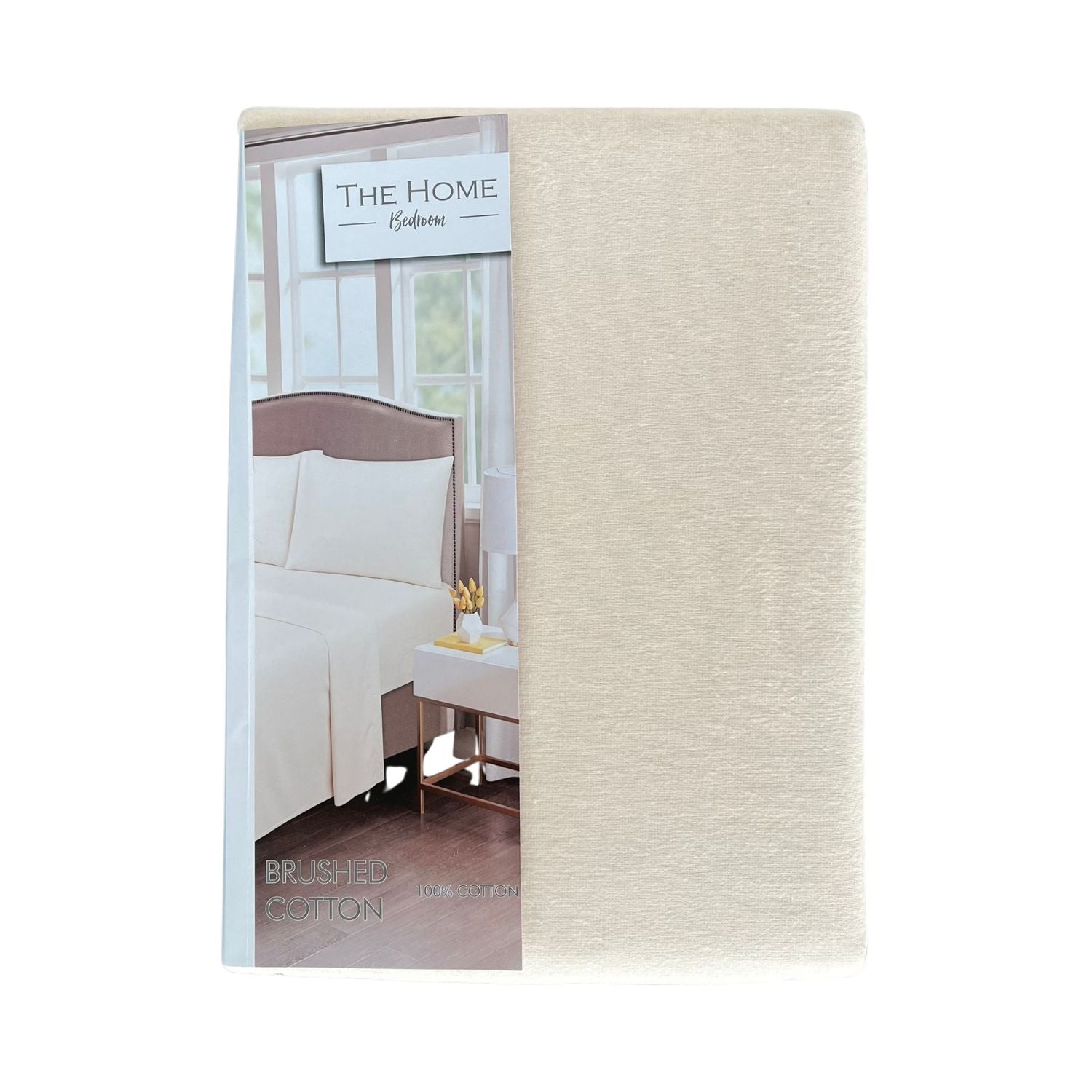 The Home Bedroom Flannel Sheet Set - Cream 1 Shaws Department Stores