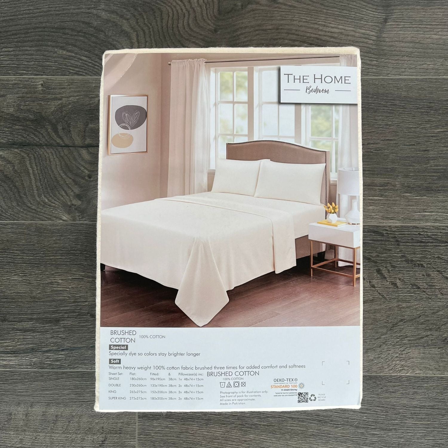 The Home Bedroom Flannel Sheet Set - Cream 3 Shaws Department Stores
