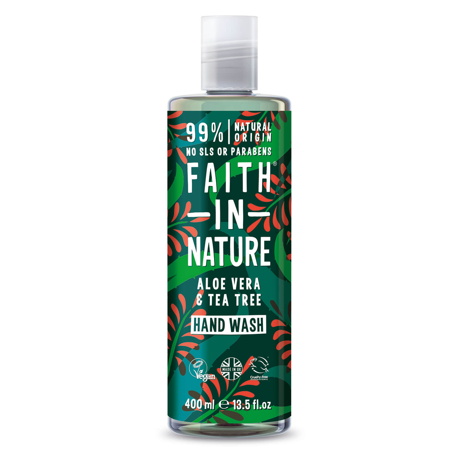 Faith In Nature Aloe Vera &amp; Tea Tree Hand Wash - 400ml 1 Shaws Department Stores