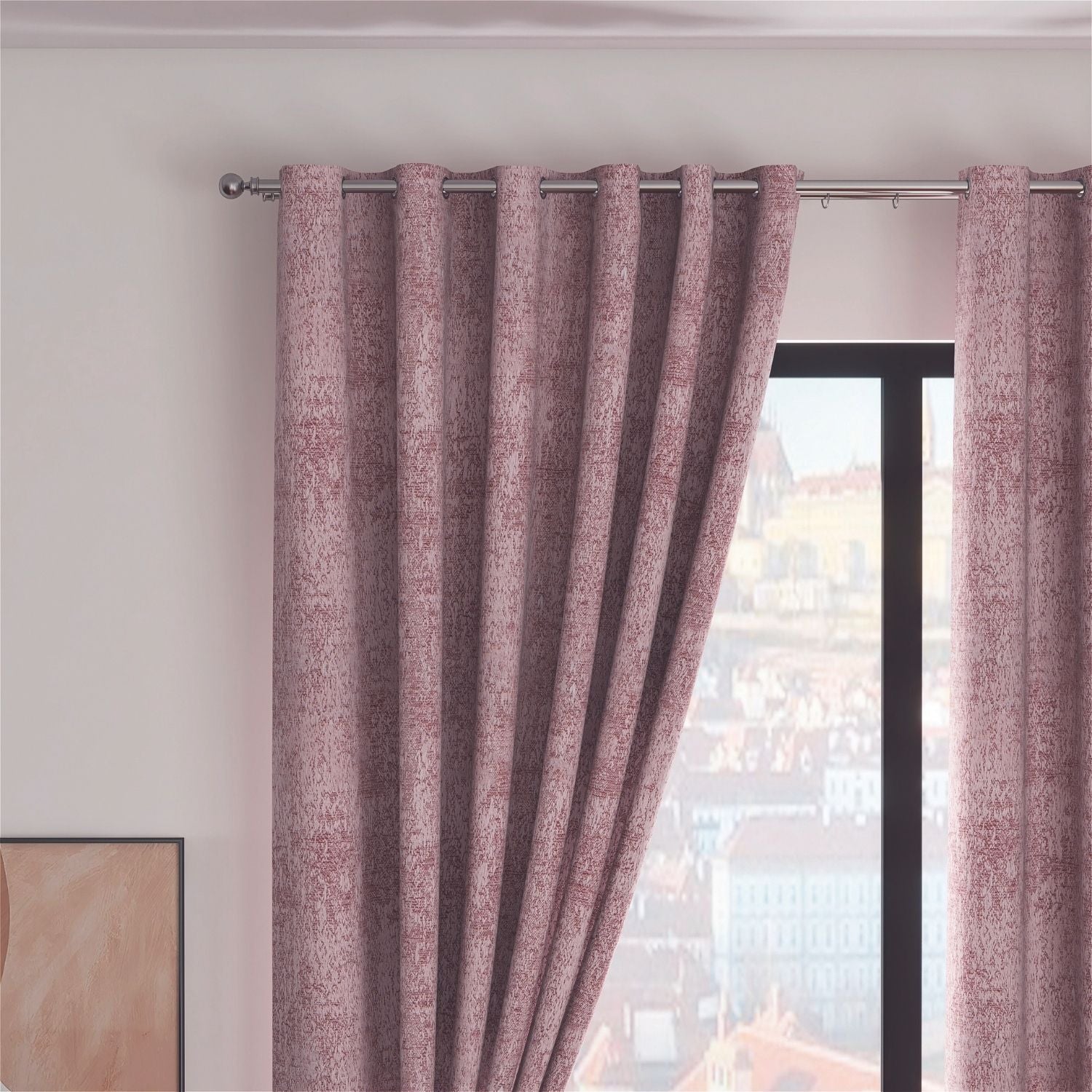 The Home Living Room Fiesta Ring Top Curtains - Blossom 2 Shaws Department Stores
