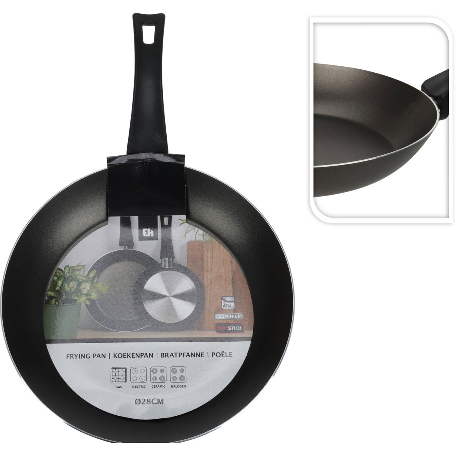 The Home Kitchen Frying Pan 28cm - Black 1 Shaws Department Stores