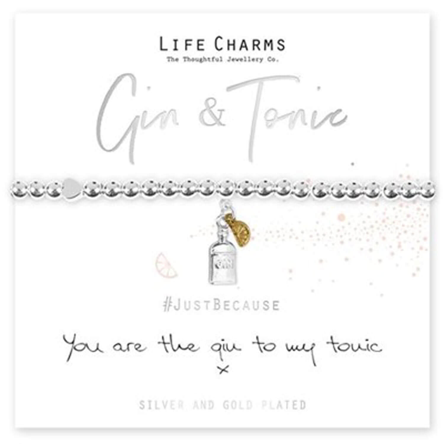 Life Charms Gin To My Tonic - Silver 2 Shaws Department Stores