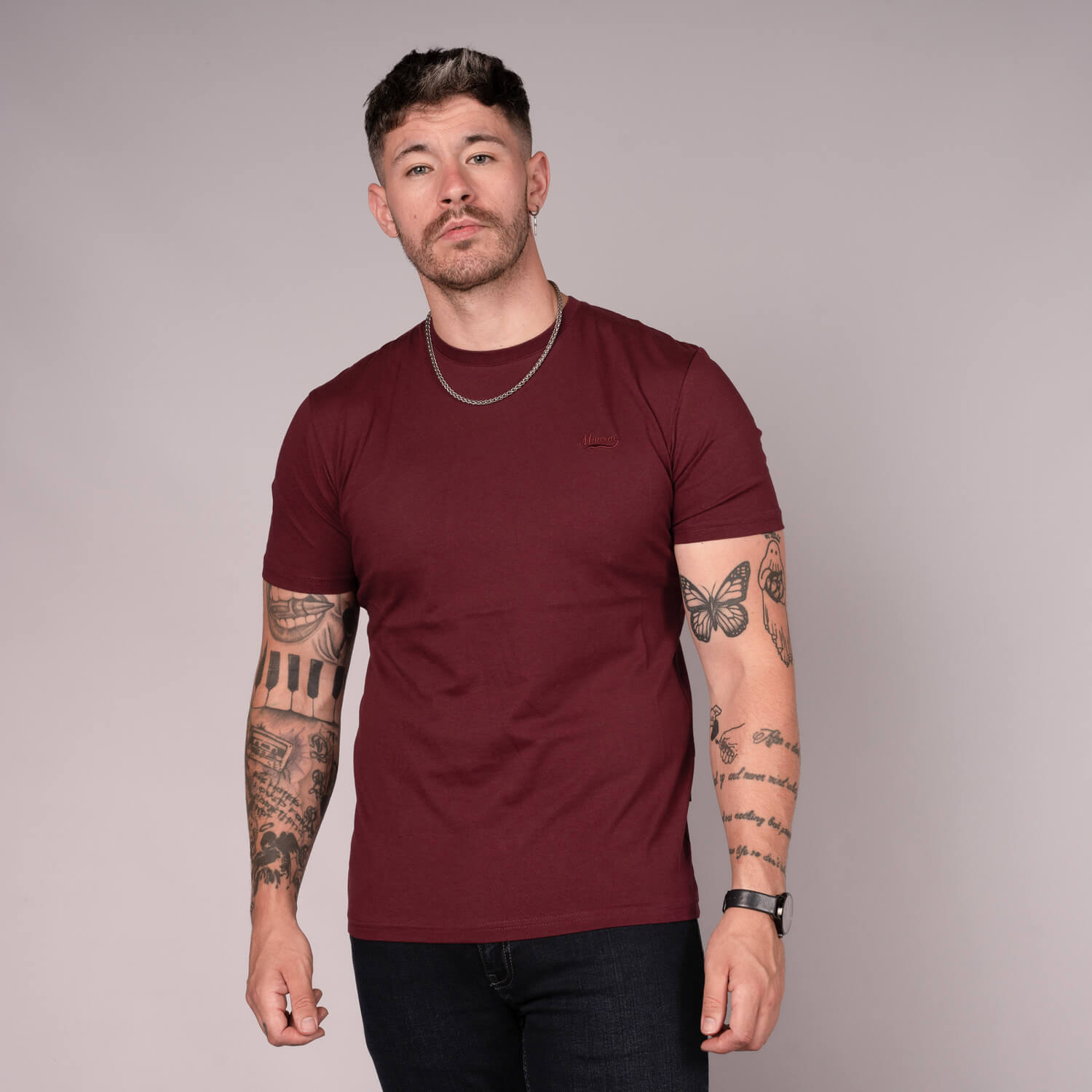 Mineral Glock Plain Tee - Wine 1 Shaws Department Stores