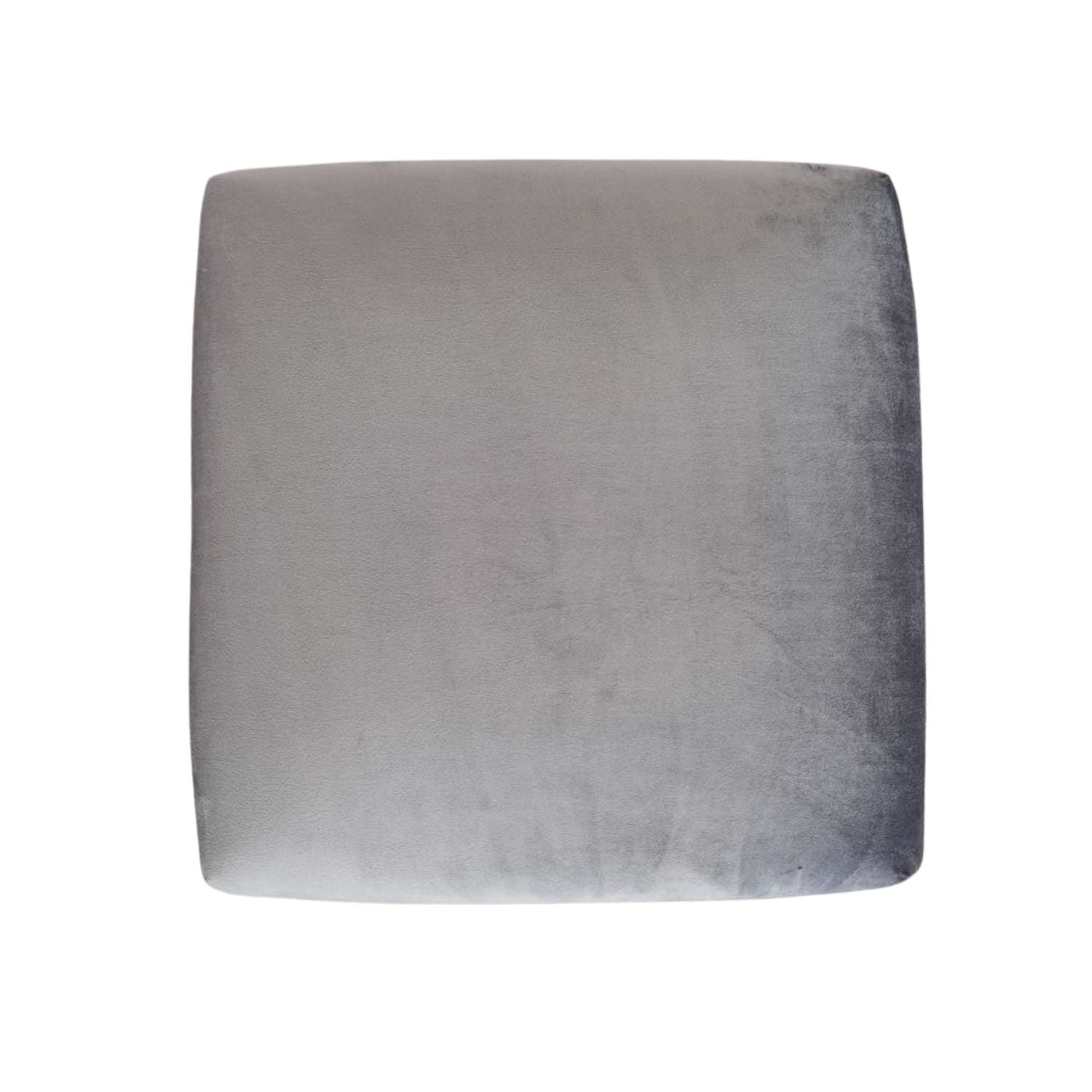 The Home Collection Velvet Plush Footstool - Grey 2 Shaws Department Stores