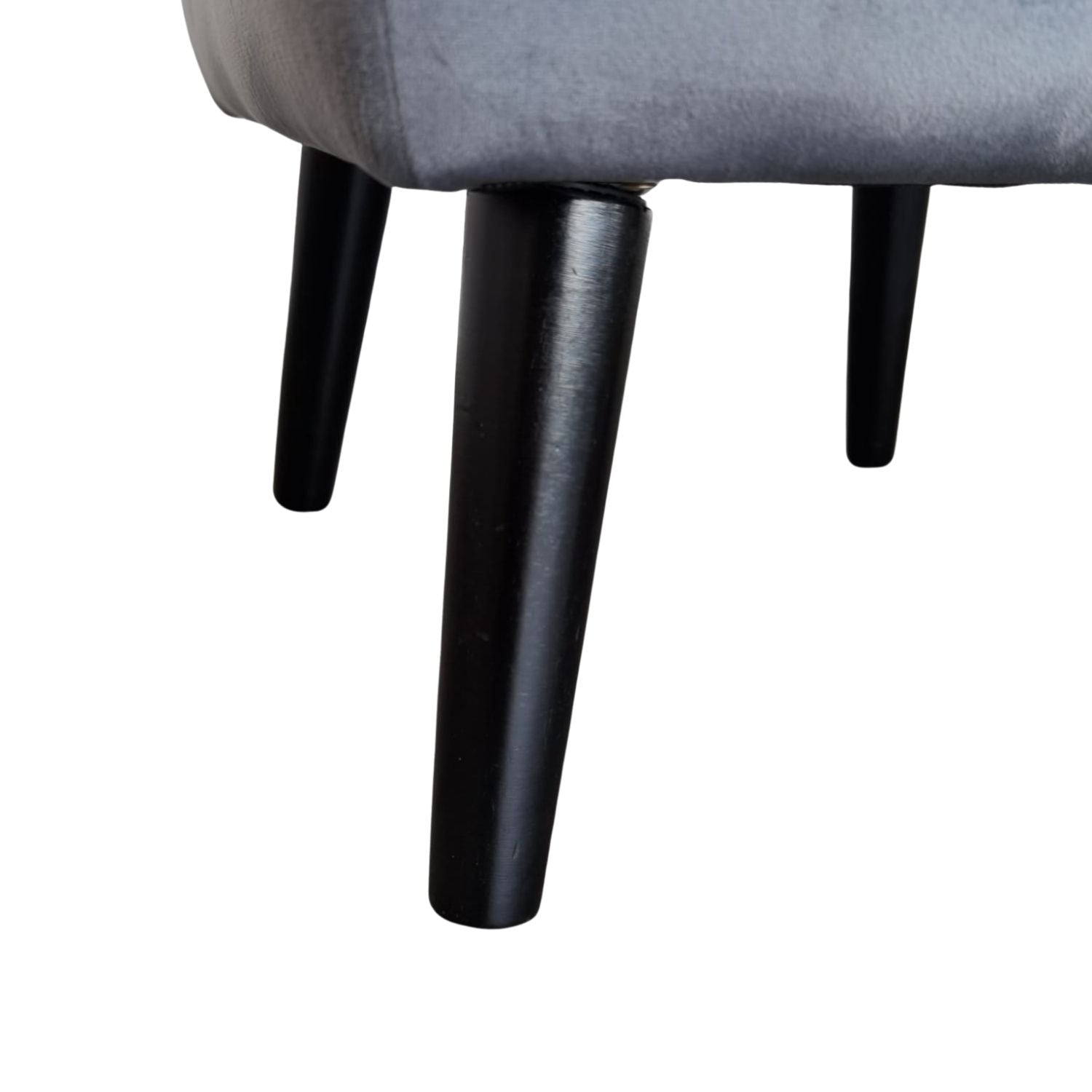 The Home Collection Velvet Plush Footstool - Grey 3 Shaws Department Stores