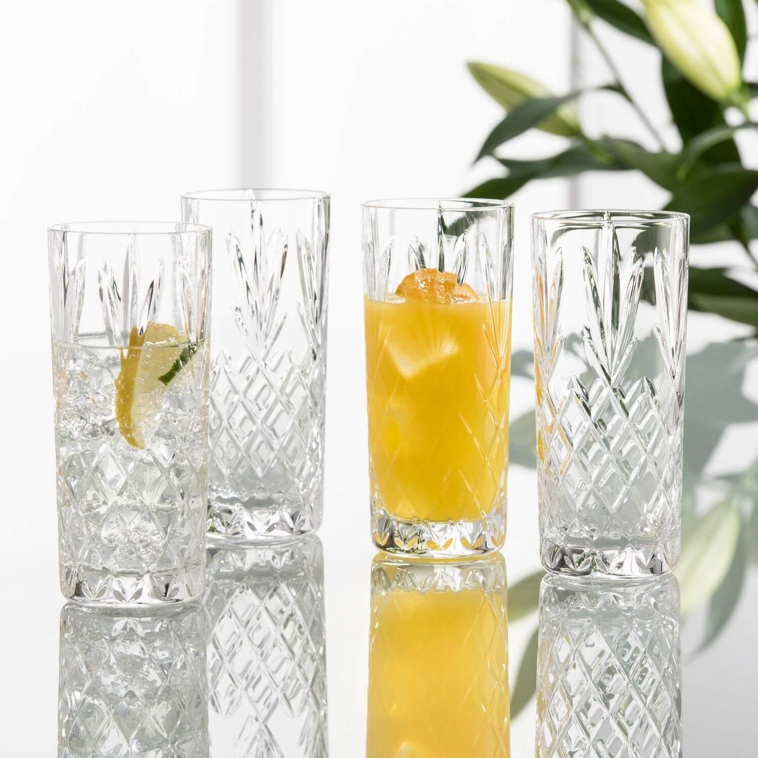 Galway Crystal Renmore Set of 4 Highball Glasses 1 Shaws Department Stores