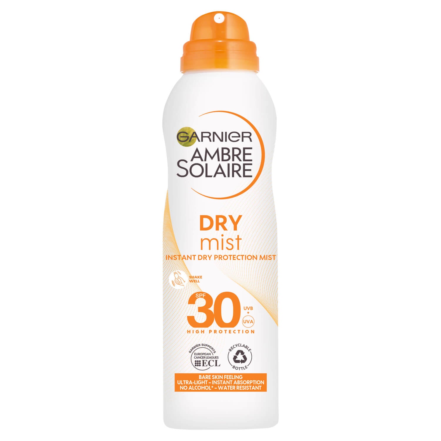 Garnier Ambre Solaire Dry Mist Fast Absorbing Sun Cream Spray SPF30 - 200ml 1 Shaws Department Stores