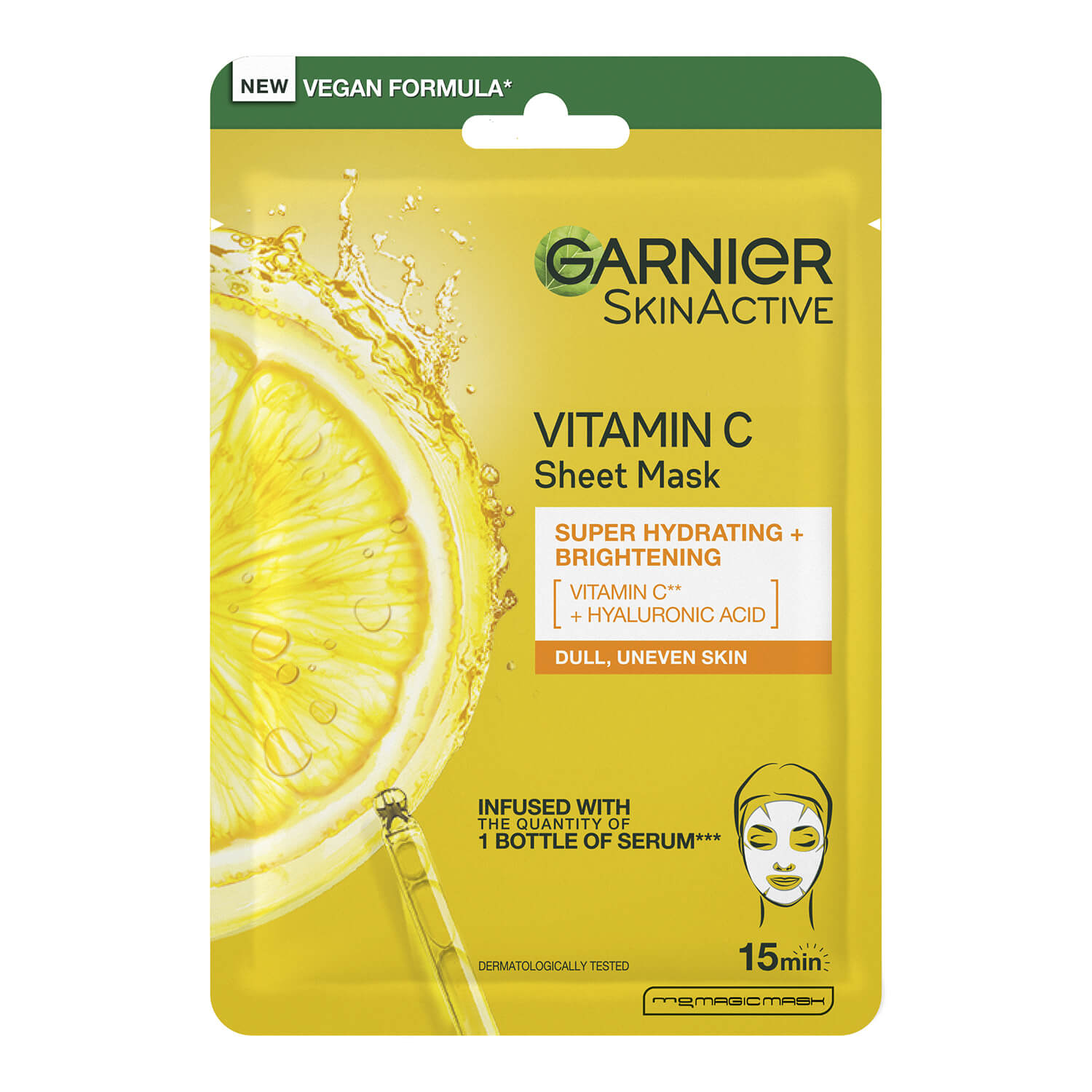 Garnier Brightening &amp; Super Hydrating Vitamin C Sheet Mask - 28g 1 Shaws Department Stores