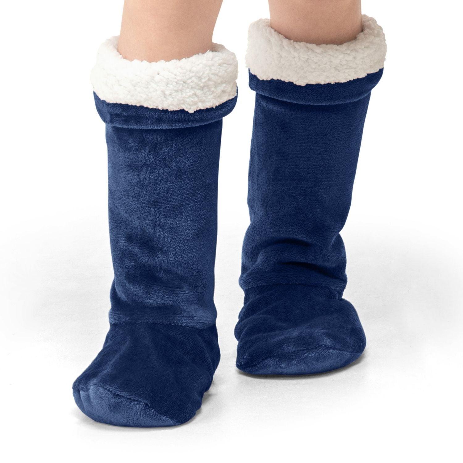 The Home Bedroom Cosy Socks - Navy 1 Shaws Department Stores