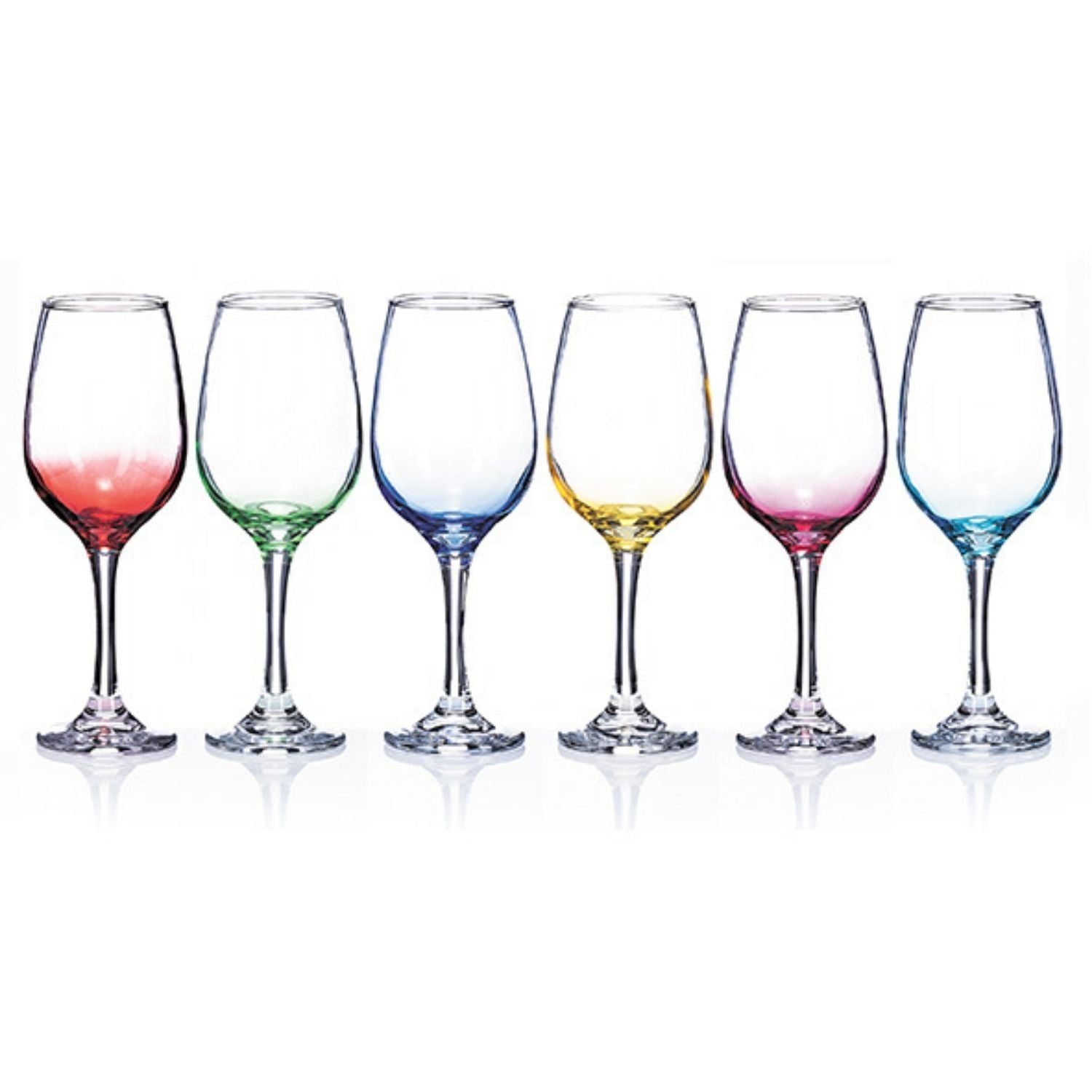 Gradual Rainbow Wine Glasses Set of 6