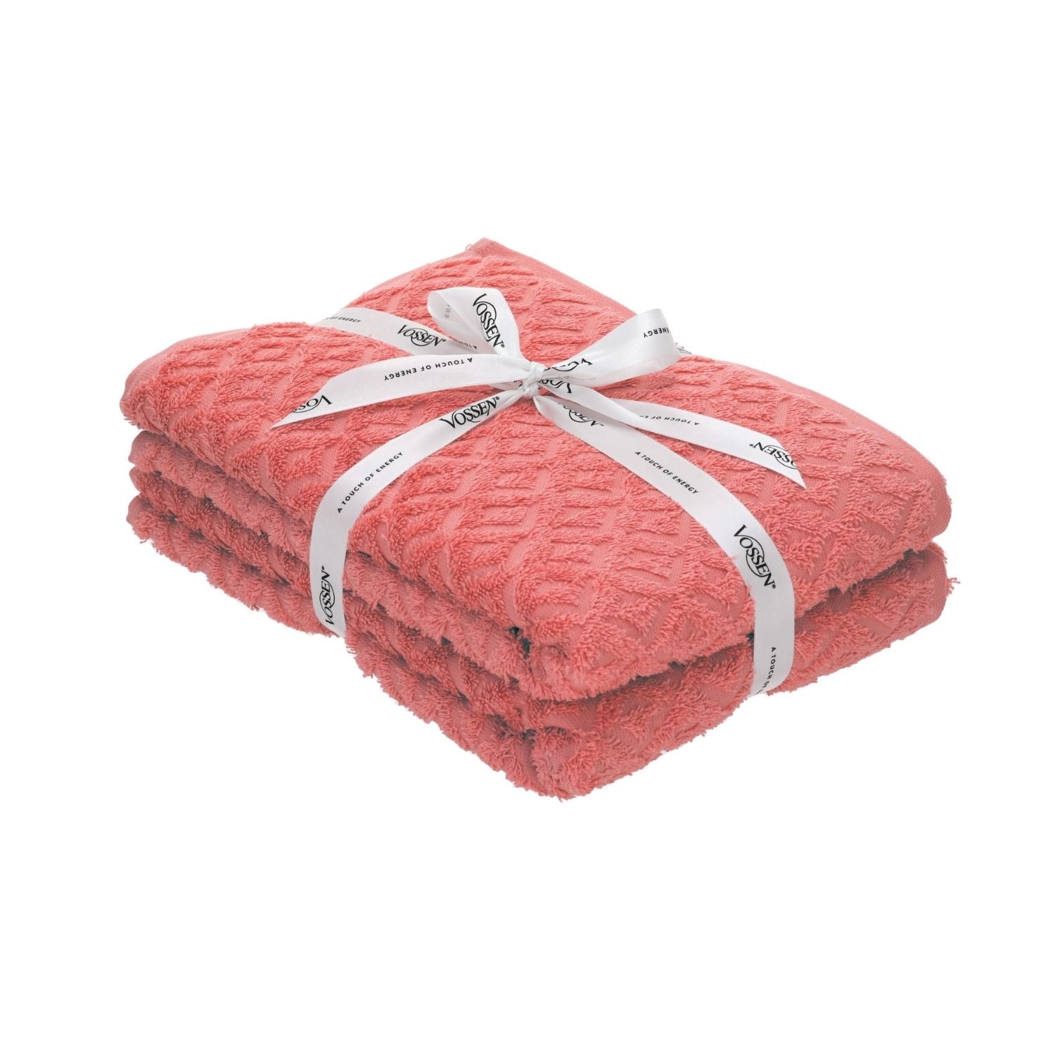 Vossen Graphic Bath Towel -Set Of 2 - Red 1 Shaws Department Stores