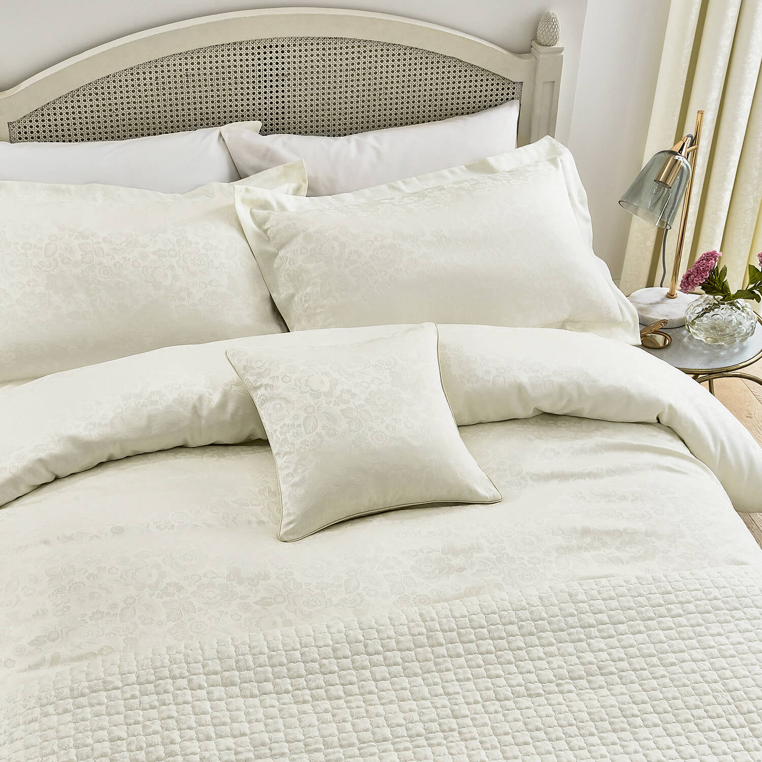  Helena Springfield Cassie Duvet Cover - Ivory 1 Shaws Department Stores