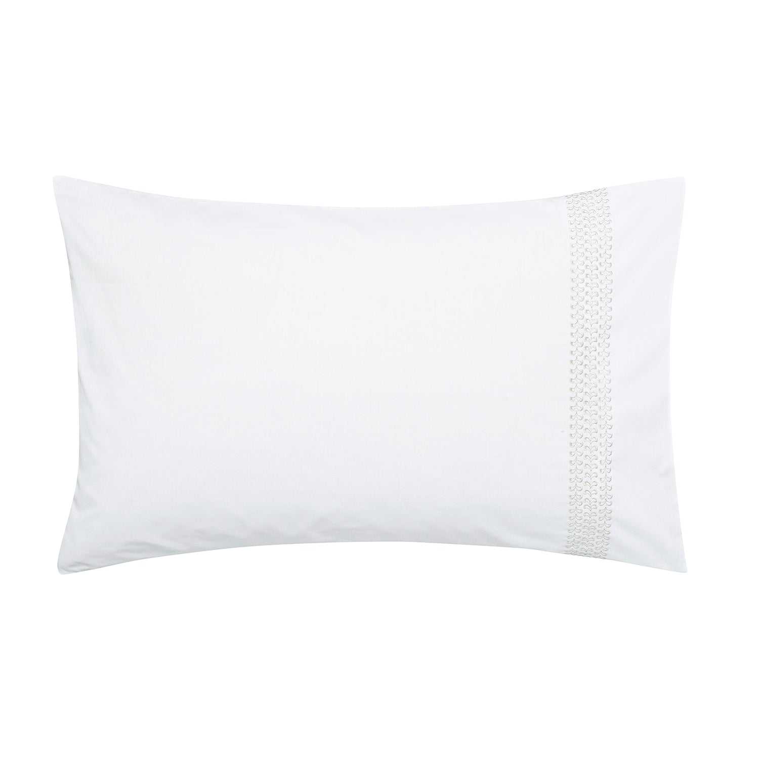 Helena Springfield Mikkel Pillowcase Pair - Silver 1 Shaws Department Stores