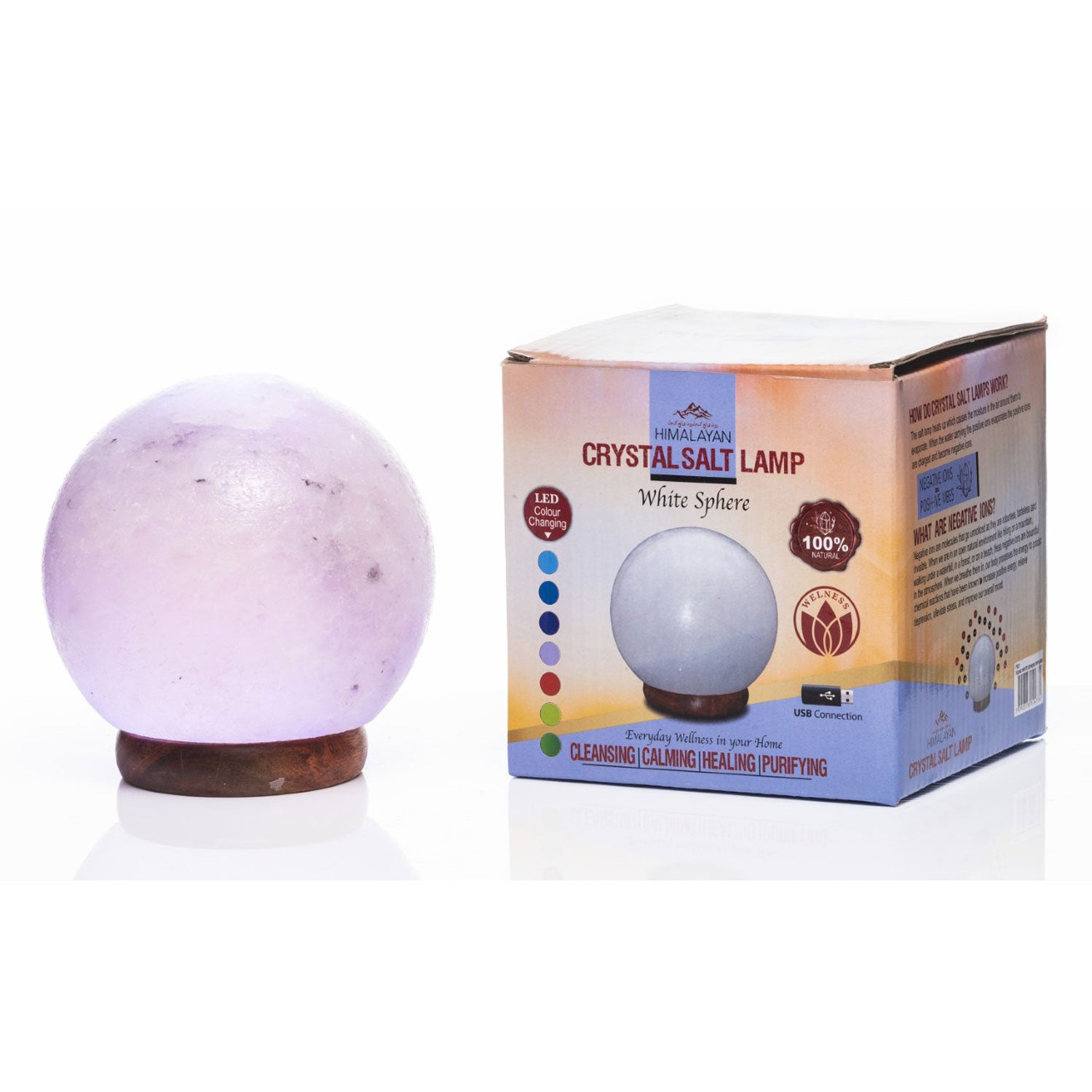 Denby Himalayan Sphere Colour Changing Salt Lamp 1 Shaws Department Stores