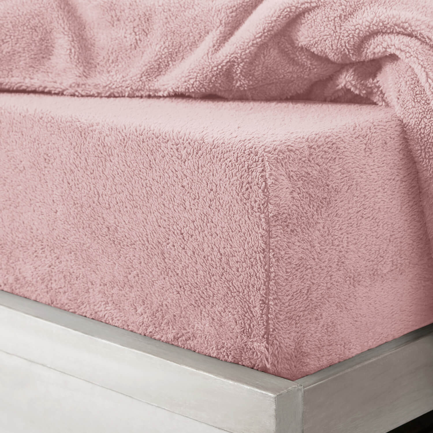 The Home Bedroom Teddy Supersoft Fitted Sheet - Blush 1 Shaws Department Stores