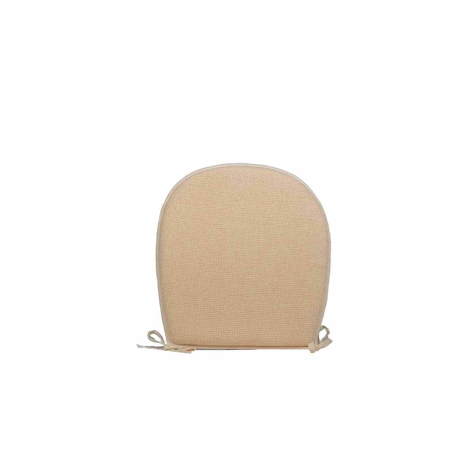 Home &amp; Interiors Chenille Chair Pad - Natural 1 Shaws Department Stores