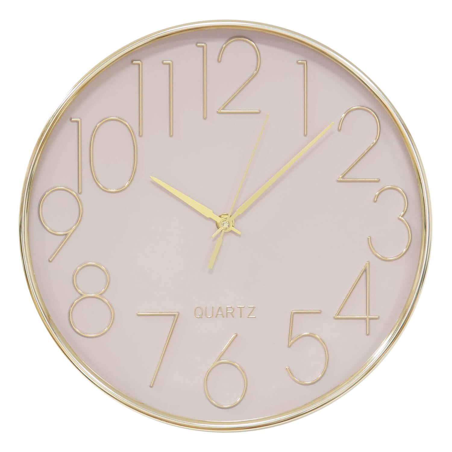 Hometime Wall Clock 30cm - Gold &amp; Blush 1 Shaws Department Stores
