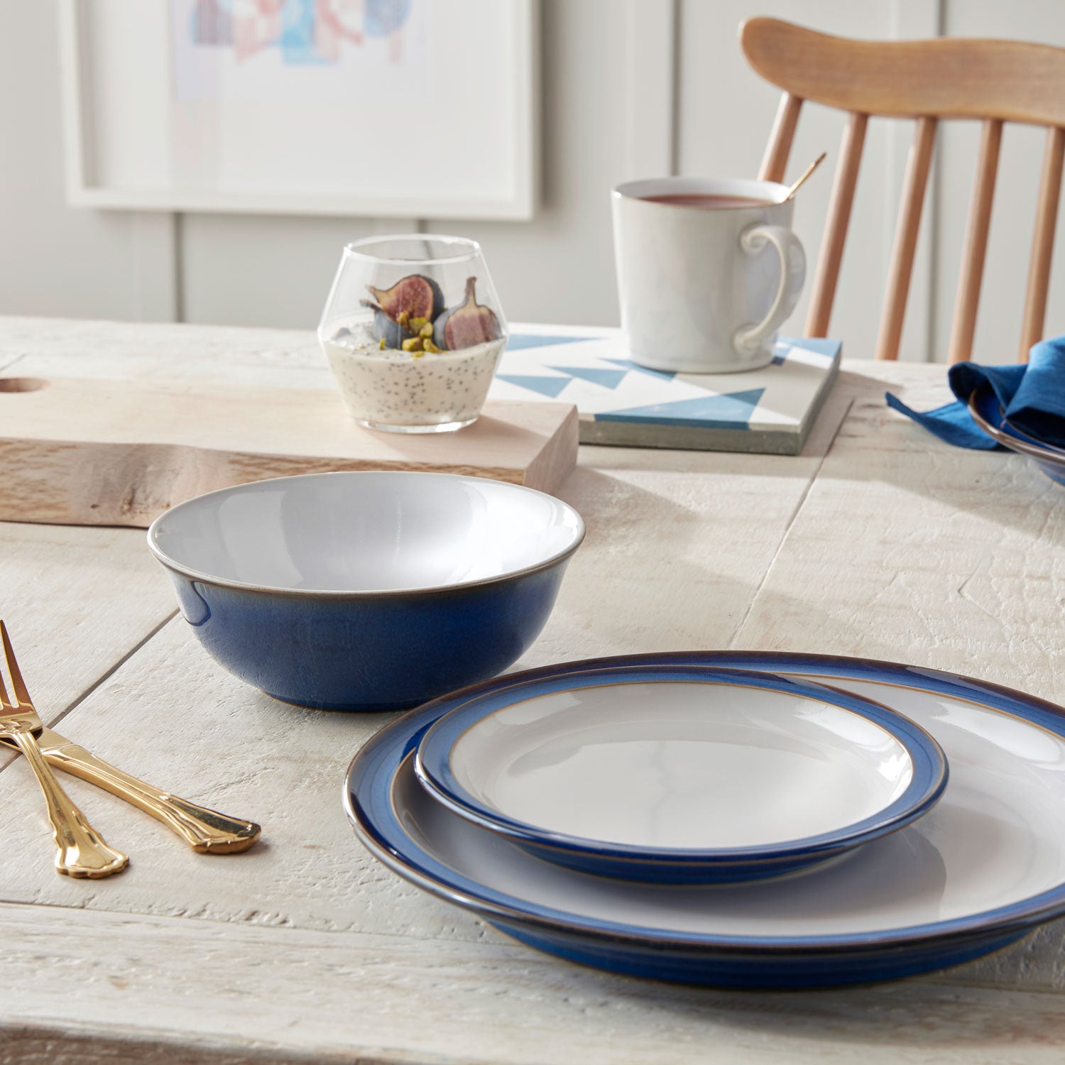 Denby 12 Piece Tableware Set - Imperial Blue 4 Shaws Department Stores