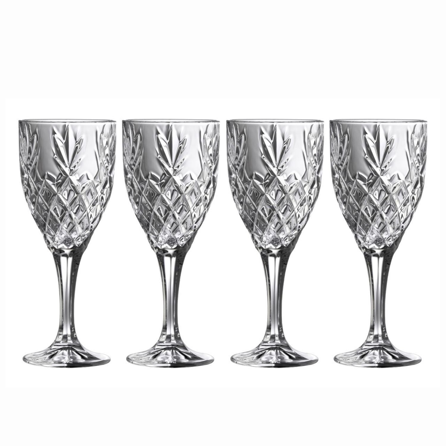 Galway Crystal Set of 4 Renmore Goblets 1 Shaws Department Stores