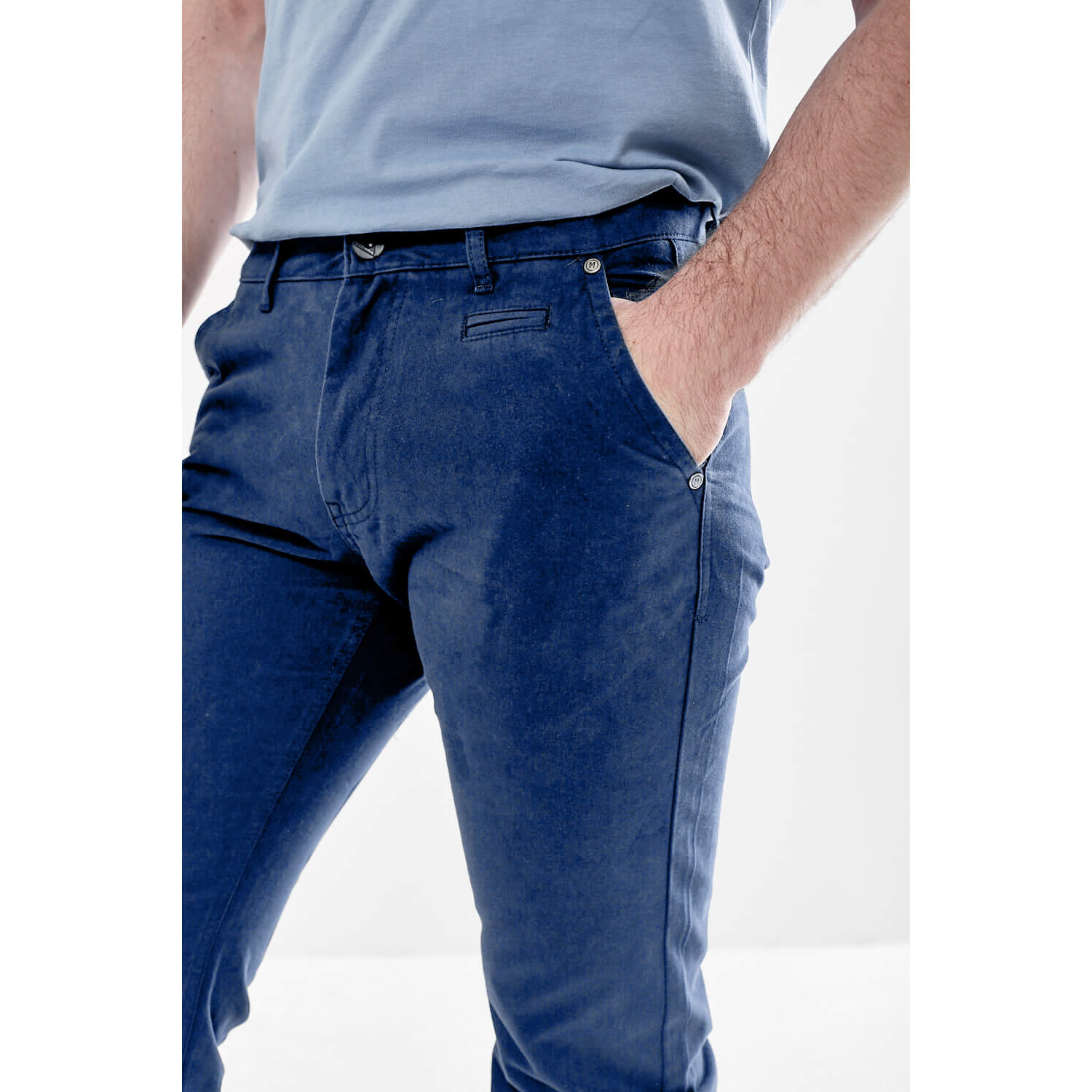 Mineral Jonnie Reg Fit Chino - Blue 1 Shaws Department Stores