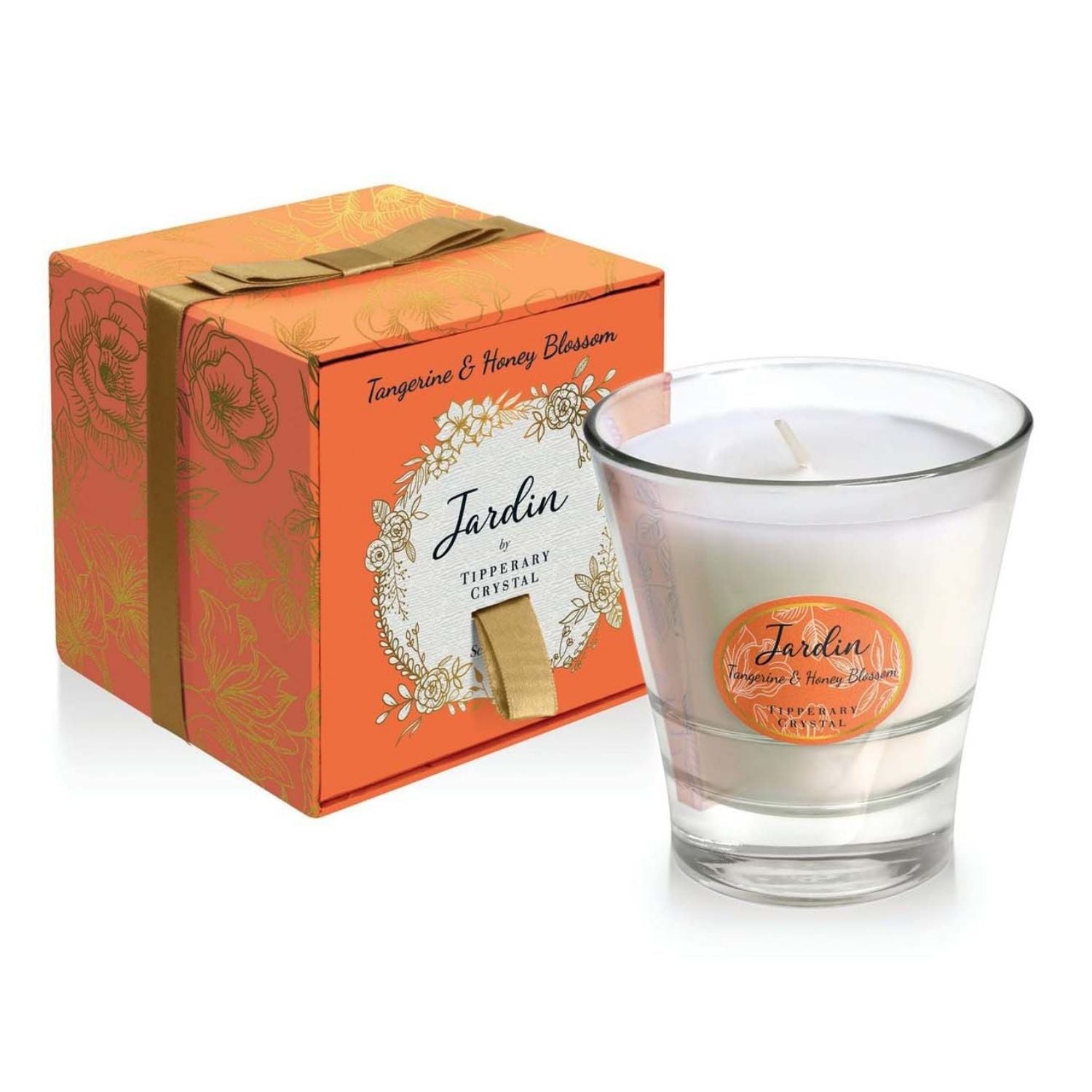 Tipperary Crystal Jardin Collection Candle - Tangerine &amp; Honey Blossom 1 Shaws Department Stores