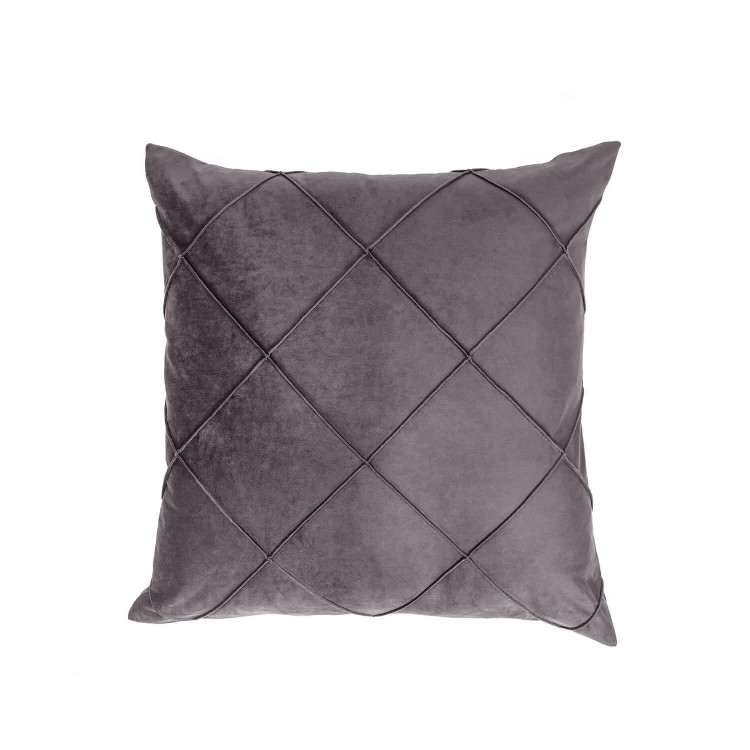 Kavanagh Giftware Velvet Cushion 44cm x 44cm - Grey 1 Shaws Department Stores
