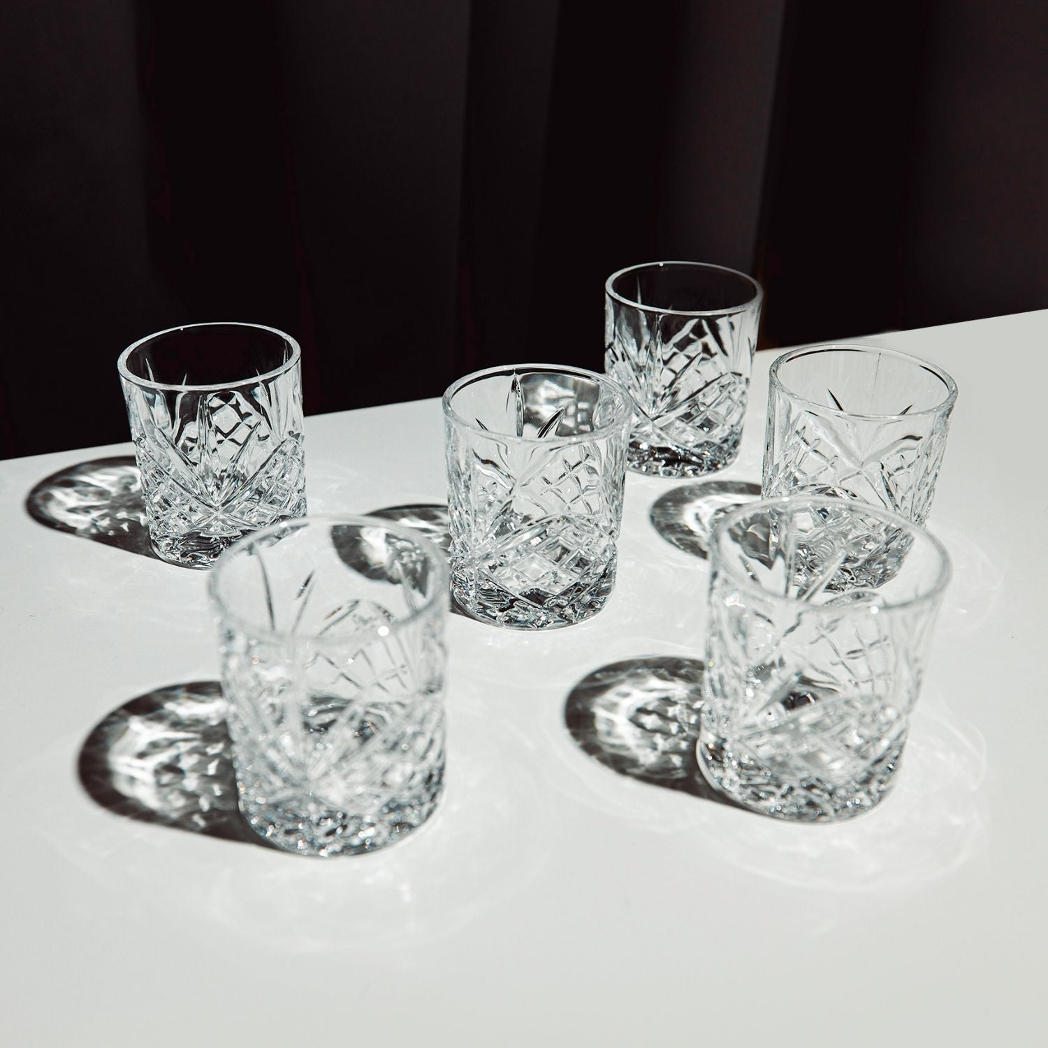 Killarney Crystal Trinity Collection Shot Gasses 1 Shaws Department Stores
