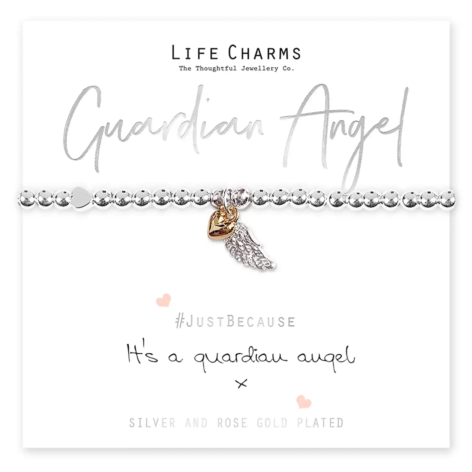 Life Charms Guardian Angel Bracelet - Silver 2 Shaws Department Stores